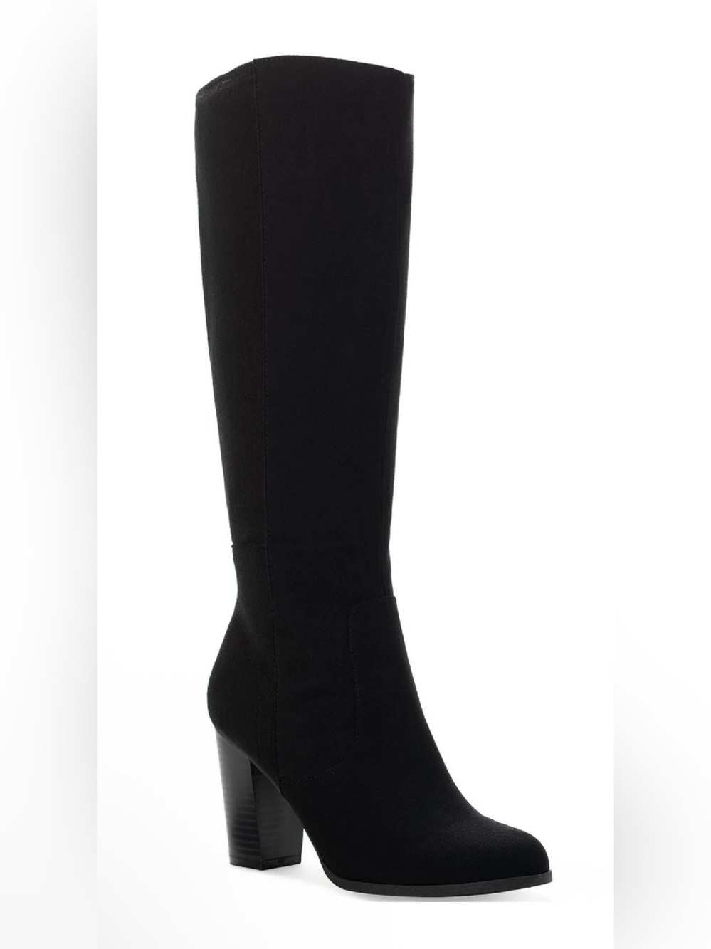 Style & Co Addyy Wide-Calf Dress Boots Black Block Heel - New - Size 8.5